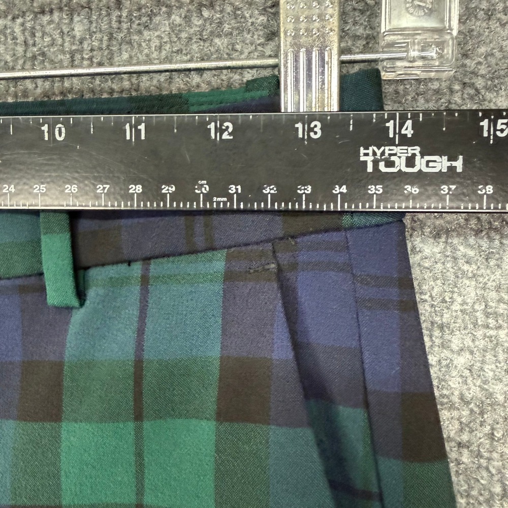 J Crew Pants Womens 0 Green Blue Blackwatch Plaid Ruby Full-Length Slim Leg - Picture 11 of 16